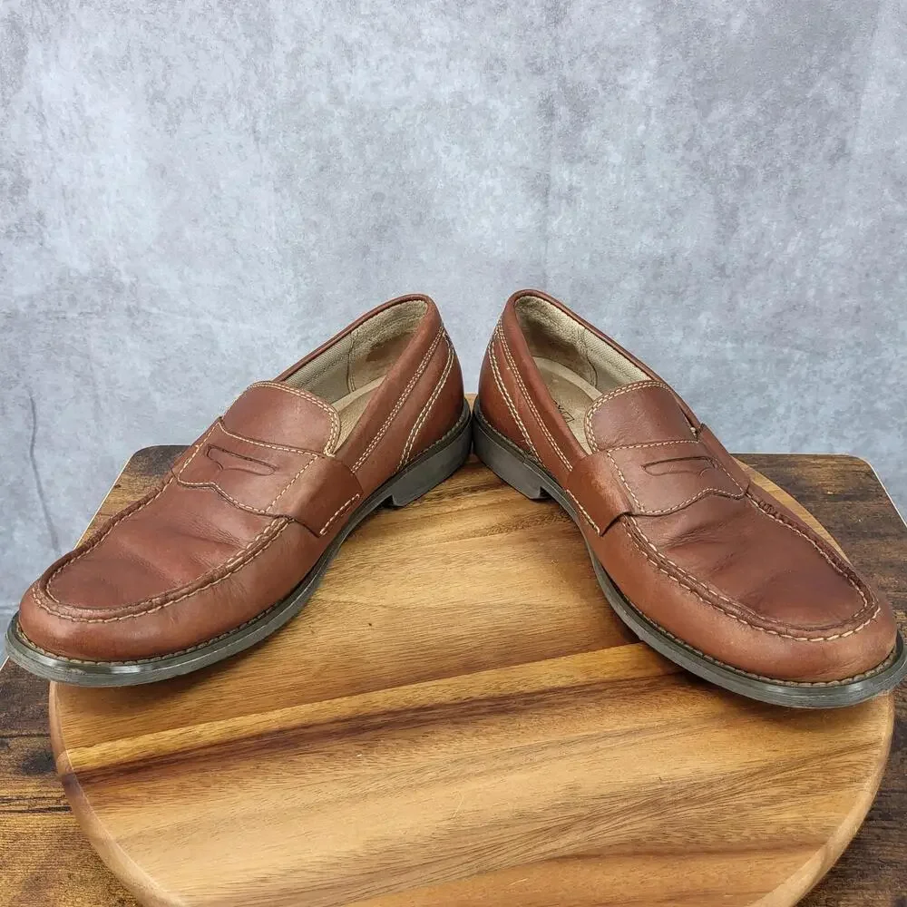 Sperry Top Sider Penny Loafers‎ Mens 9.5 M Brown Leather Slip On Shoes